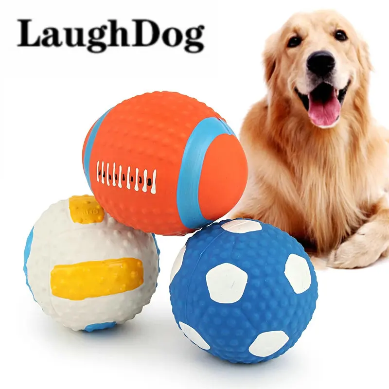 Squeak Rubber Football Dog Toy Dog Toys