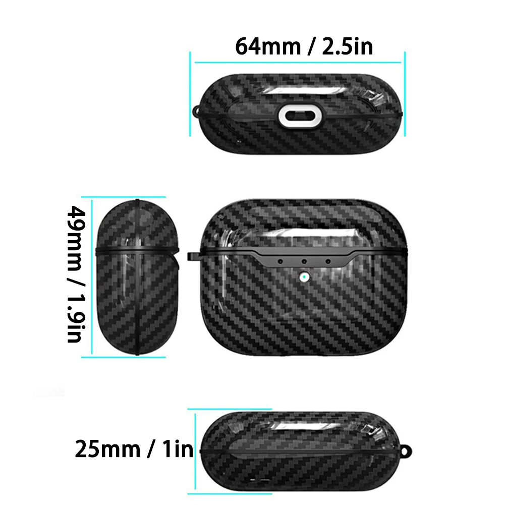 2019 противоударный чехол для наушников AirPods Pro Чехол из углеродного волокна