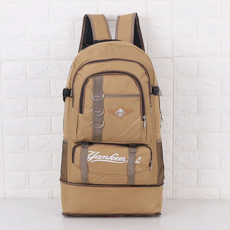 

New Casual Wear-resistant Men's Backpack Nylon Material Multifunctional Large-capacity Outdoor Mountaineering Travel Student Bag