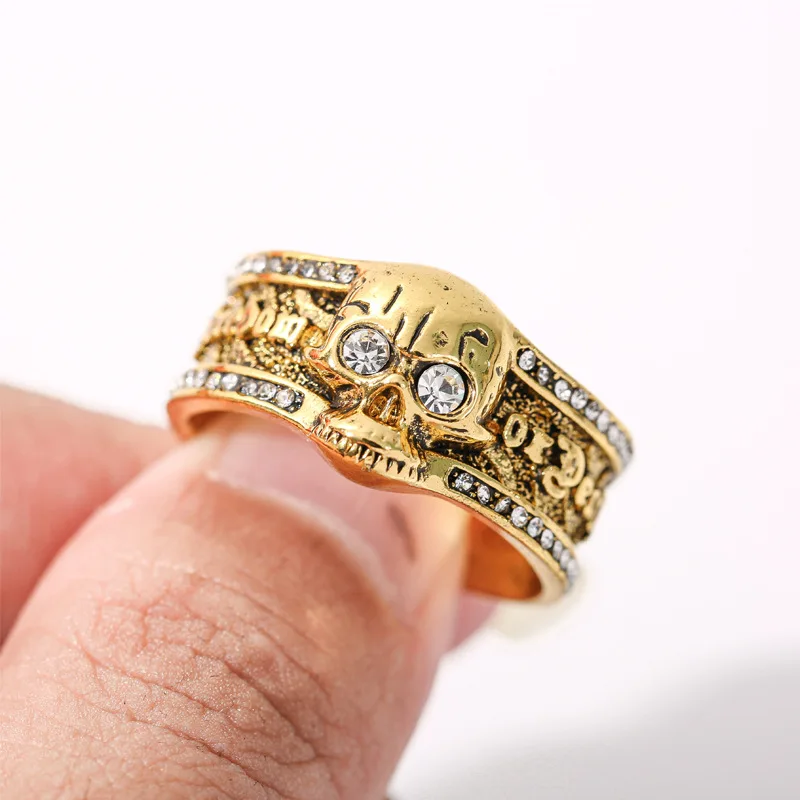 Мужское Винтажное кольцо золотистого и серебристого цвета | Украшения