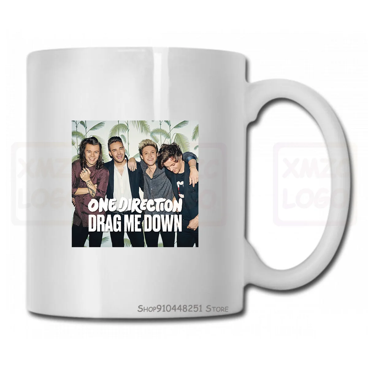 Черная кружка для мужчин и женщин с изображением группы One Direction Drag Me Down | Дом сад