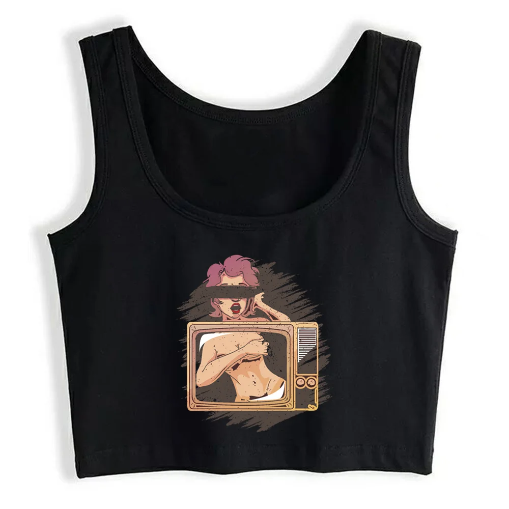 

Crop Top Women Pornstar Gothic Harajuku Grunge Emo Tank Top Female Clothes