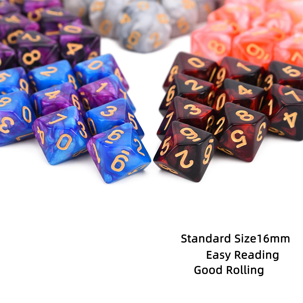 10 шт. D10 Двусторонняя многогранные кости для настольной ролевой игры World of Darkness