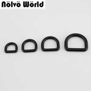 10 шт., 50 шт., 13 мм, 16 мм, 19 мм, 25 мм, темно-черное сварное кольцо D, пряжка для ремня, металлические сумки из цинкового сплава с круглыми краями, высокое качество, новинка