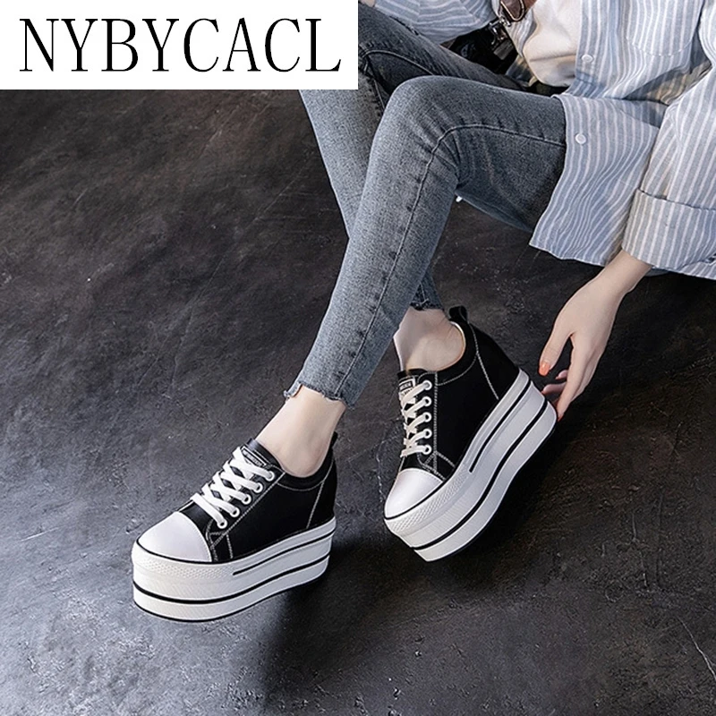 

Genuine Leather Women Chunky Sneakers 2021 Autumn Winter Super High Heels Woman Fashion Platform Shoes Casual Ladies Sneaker NEW