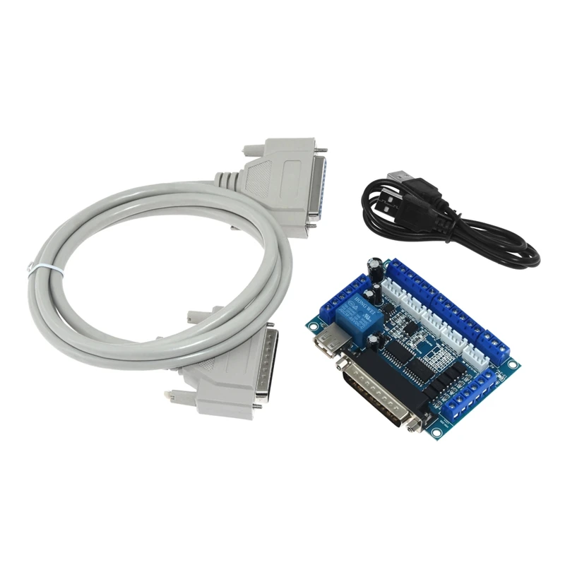 

5 оси ЧПУ коммутационная плата с USB кабелем для Драйвер шагового двигателя MACH3 параллельно Порты и разъёмы Управление