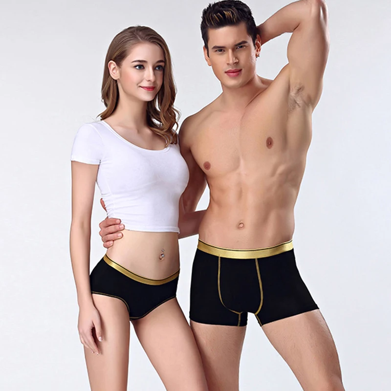 Новинка симпатичное хлопковое нижнее белье для пар мультяшное влюбленных мягкие