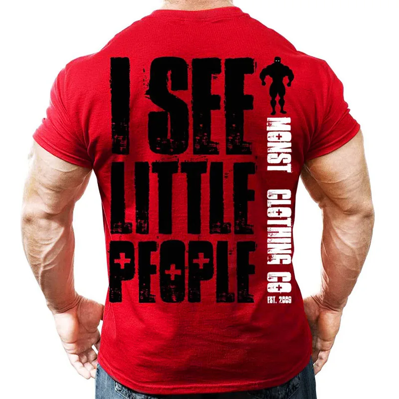 Новинка Хлопковая мужская футболка для спортзала быстросохнущая бега