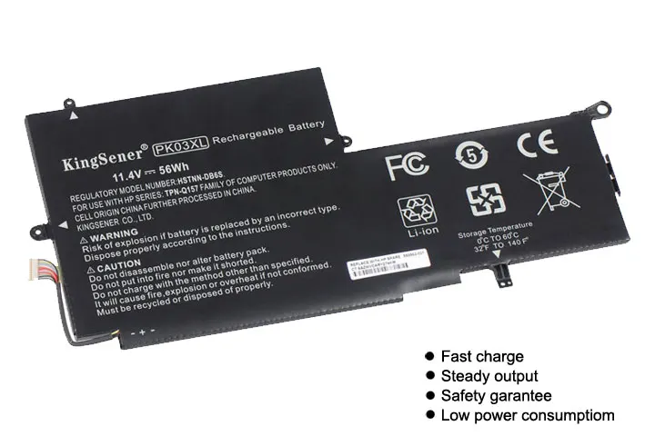 KingSener, новинка, PK03XL, Аккумулятор для ноутбука hp Spectre Pro X360 Spectre 13 HSTNN-DB6S, 6789116-005, 11,4 в, 56WH,, 2 года