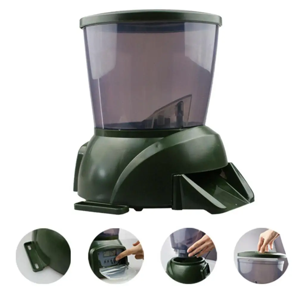 

Auto Fish Feeder Aquarium Food Dispenser Pond Fish Tank 1-90Days Digital Feeding Machine Timer Automatic Aquarium Programmable