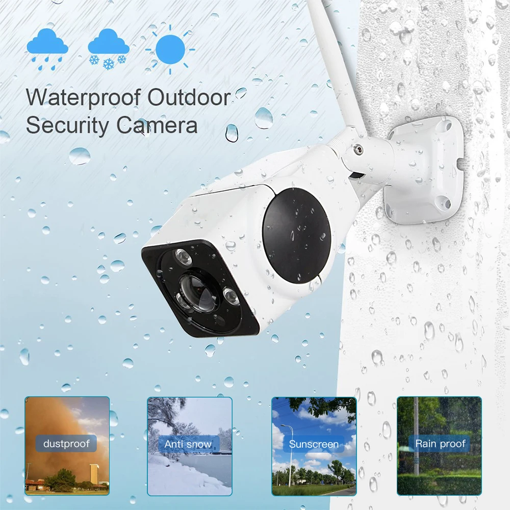 WiFi IP-камера 1080 HD наружная беспроводная Проводная P2P CCTV цилиндрическая с