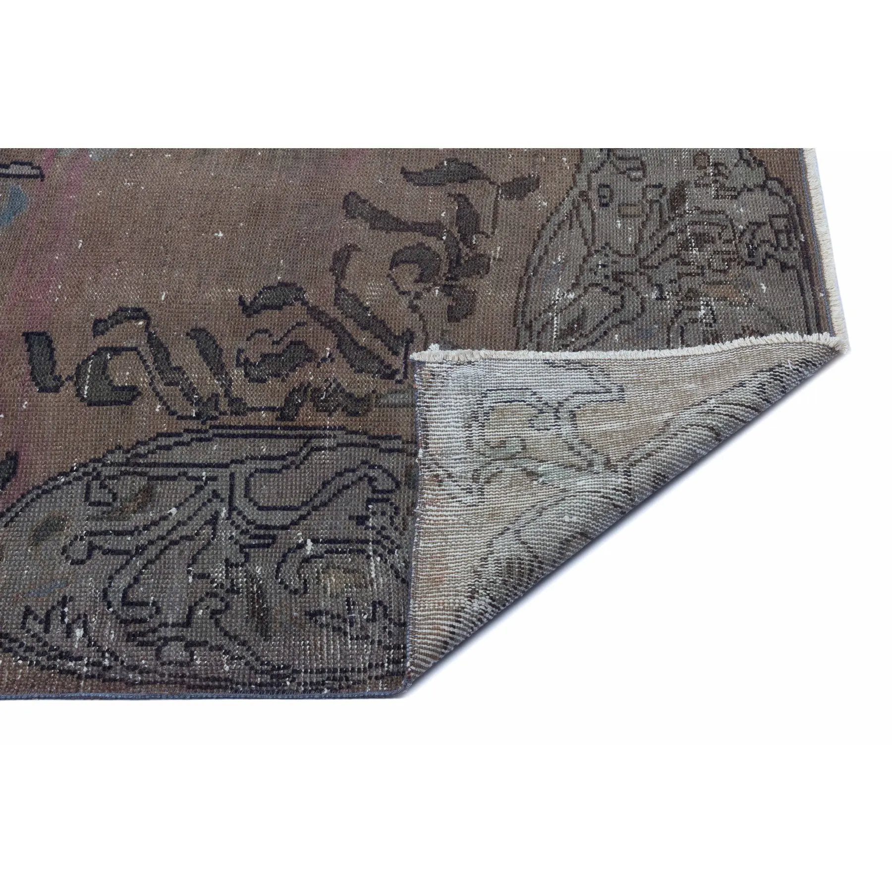 

Brown Real handmade Wool Rug, Unique Area Rug Livingroom Bedroom Kitchen Rug 1033