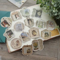43pcs tag retro noble lady painting design paper sticker as scrapbooking diy gift packing label decoration party decoration