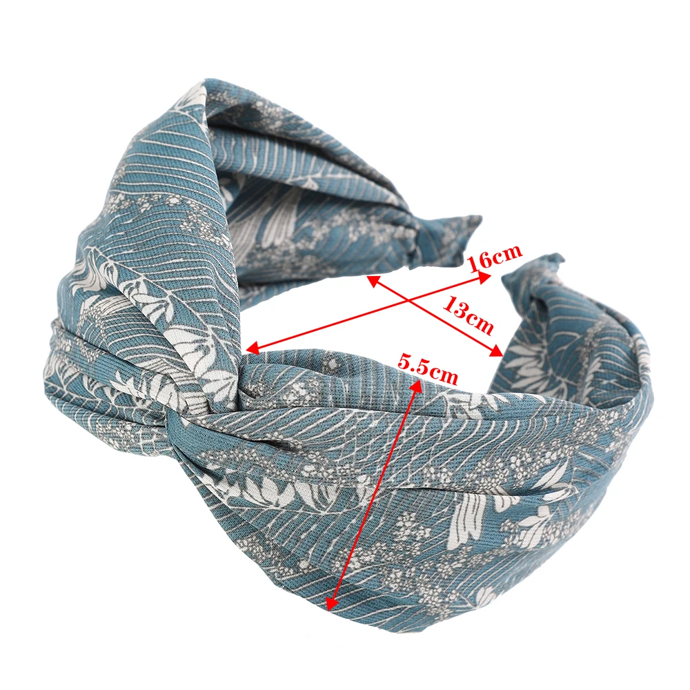 Haimeikang Fashion Bezel Hair Accessories Women's Fabric Print Head Hoop Wide-brimmed Vintage Elegant Headband Hairband |