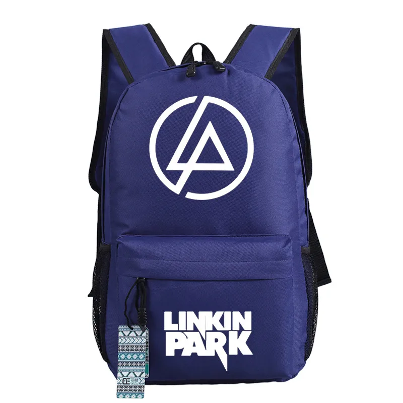 Linkin Park Холст Печати Рюкзак Сумка Унисекс Печать Моды Школьные Сумки Студенты Подростки Косплей Подарки Модный Путешествовать Спорт Уличный Кемпинг - Цвет: Style 5