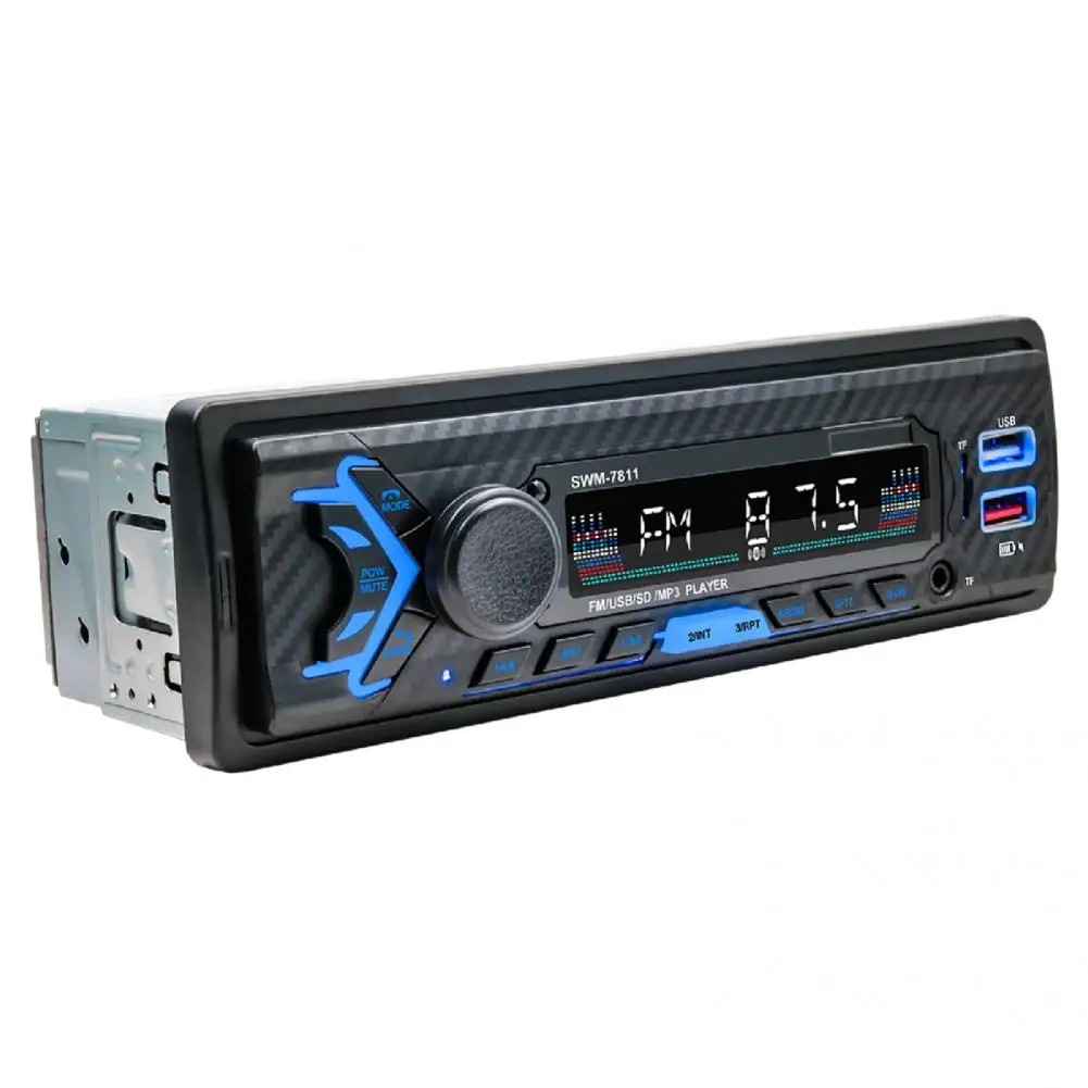 

Black High-quality Bluetooth Hands-free Radio Player Card Car FM Player Convenient for Automobiles