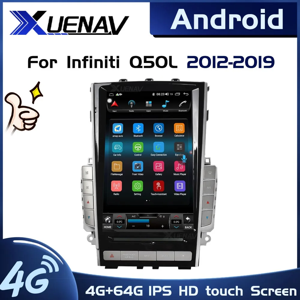 

Автомагнитола на Android для Infiniti Q50L 2012-2019 с вертикальным экраном, автомобильный мультимедийный плеер, головное устройство, GPS-навигатор, 2 din ...