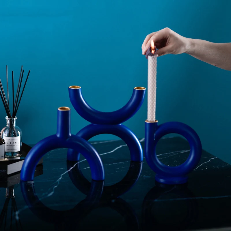 Nordic Творческий подсвечник для дома аксессуары геометрический Миниатюрная