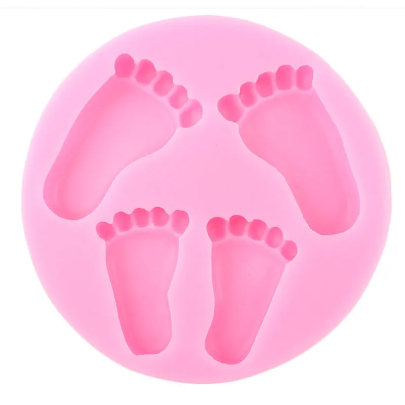 

Lovely Baby Feet Silicone Mold for Chocolate Fondant Clay Molds 3D Foot Bakeware Pudding Mould DIY Cake Decorating Baking Tools