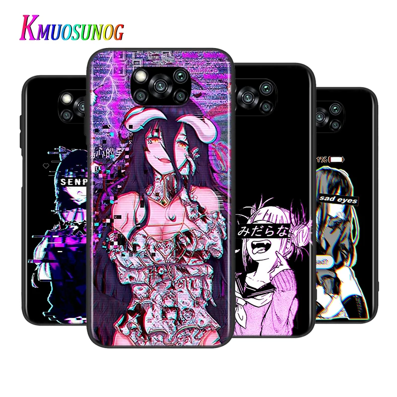 sad anime aesthetic senpai for xiaomi mi 11 10t note 10 poco x3 nfc m2 x2 f2 c3 m3 play mix 3 a2 8 lite pro phone case free global shipping