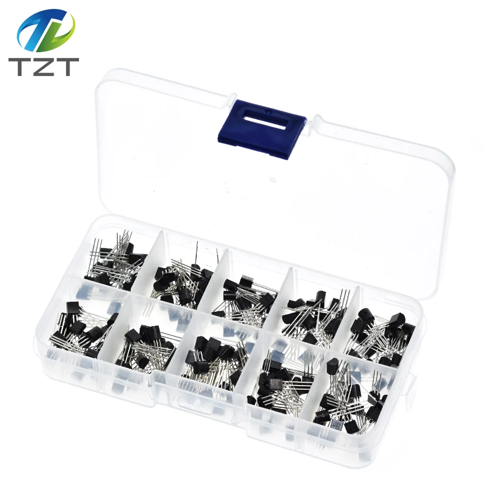 BC337 BC327 2N2222 2N2907 2N3904 2N3906 S8050 S8550 A1015 C1815 транзисторный набор 10 Значение 200 шт. коробка транзисторов пакет|kit kits|box