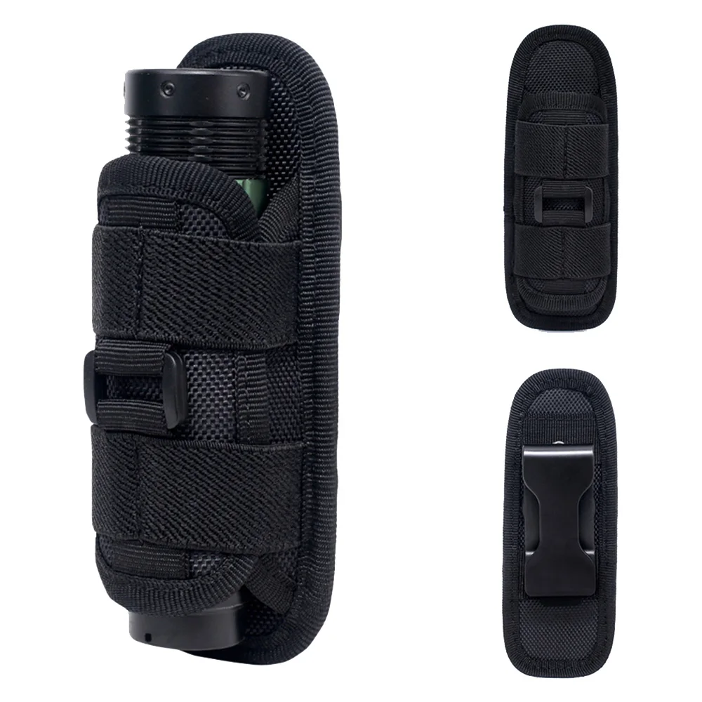 Tactical 360 Degrees Rotatable Flashlight Pouch Holster Torch Case for Belt Cover Hunting Lighting Accessory Bag Survival | Спорт и