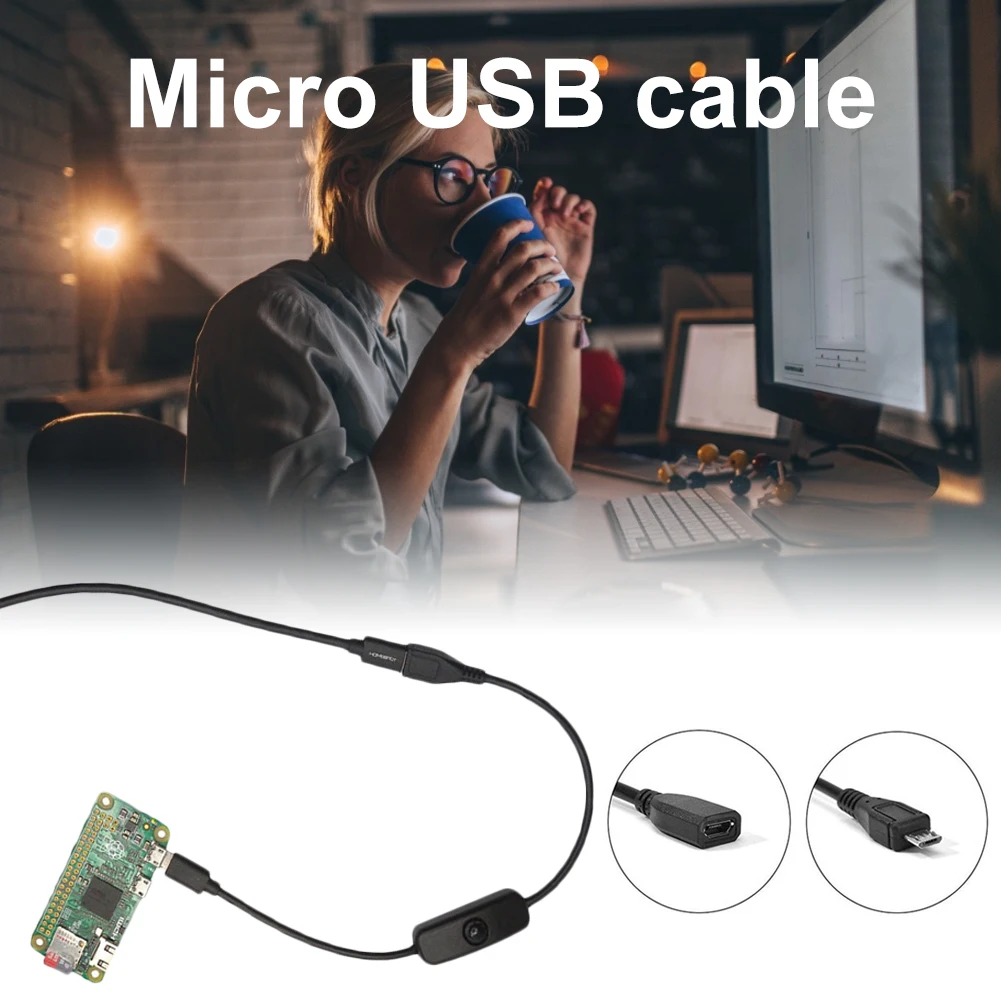 

Кабель-удлинитель Micro USB «Мама-папа» для Raspberry Pi, 27 см, 5 В, 2,5 А