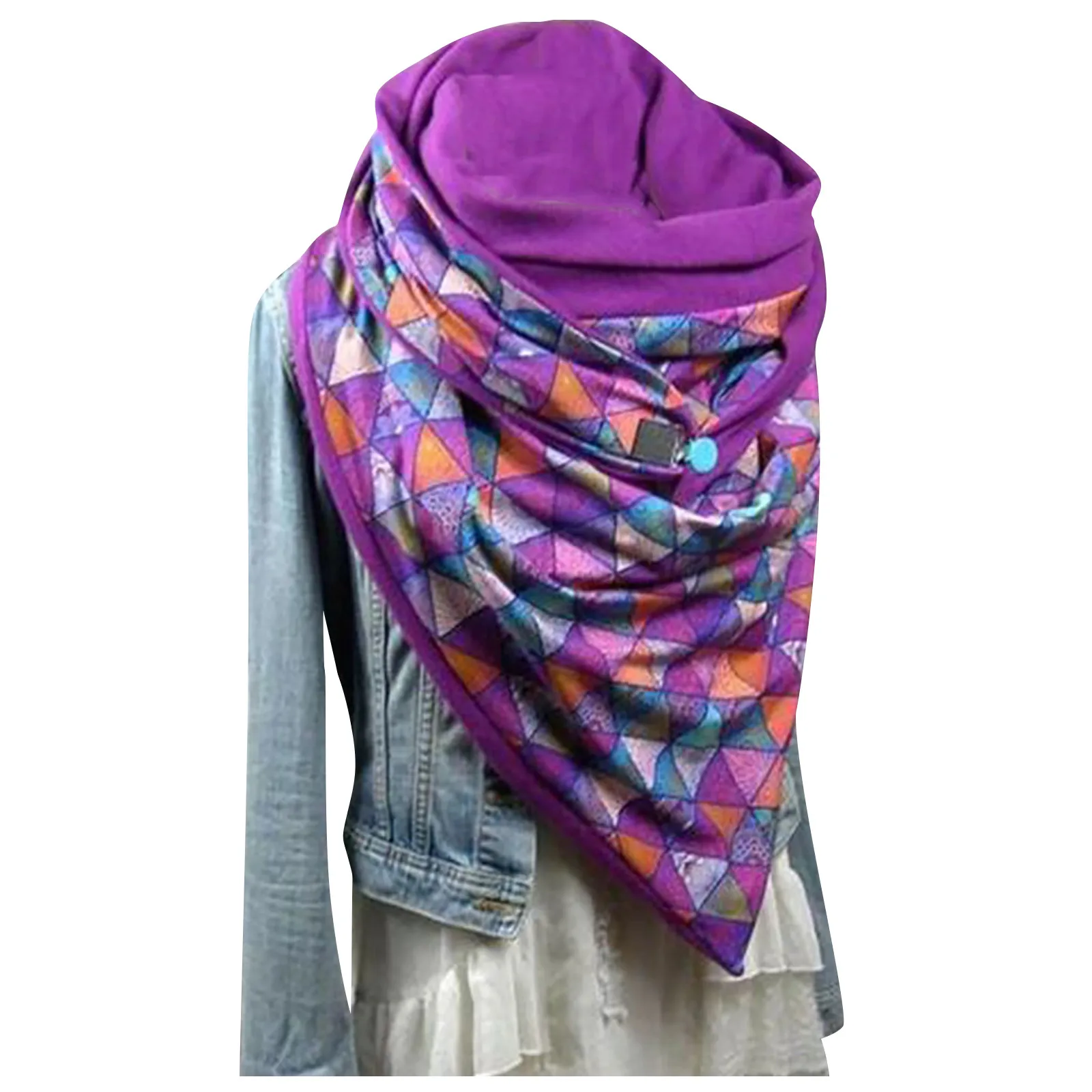 2021 New Fashion Female Шарф Бандана Lady Shawl Button Scarf Christmas Printing Retro Multi-purpose Winter Women Hijabs |