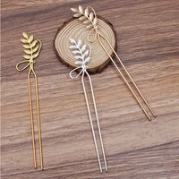 1pc 47x22mm flower copper hairpins hair forks sticks plant hair pin hairpin hair wear findings diy vintage jewelry accessories