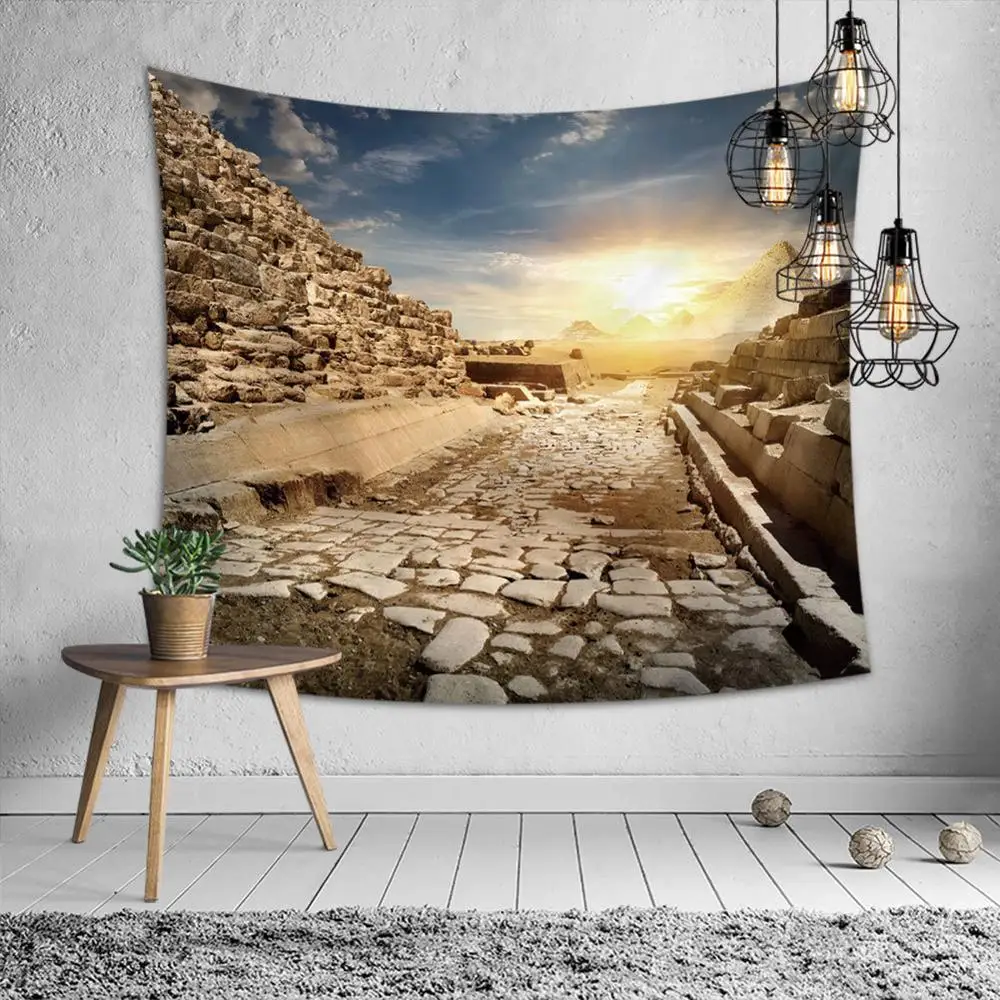 Египетские пирамиды настенный гобелен из полиэстера ткань сад колледж украшения