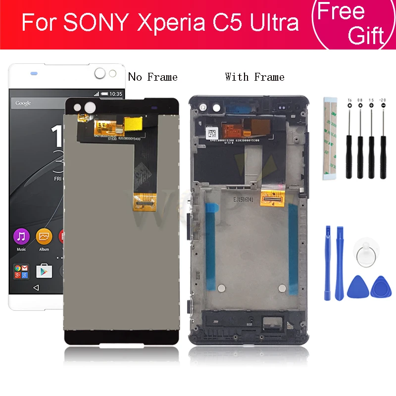Сенсорный ЖК экран для SONY Xperia C5 дигитайзер в сборе с рамкой сменный Ultra E5506 E5533 E5563