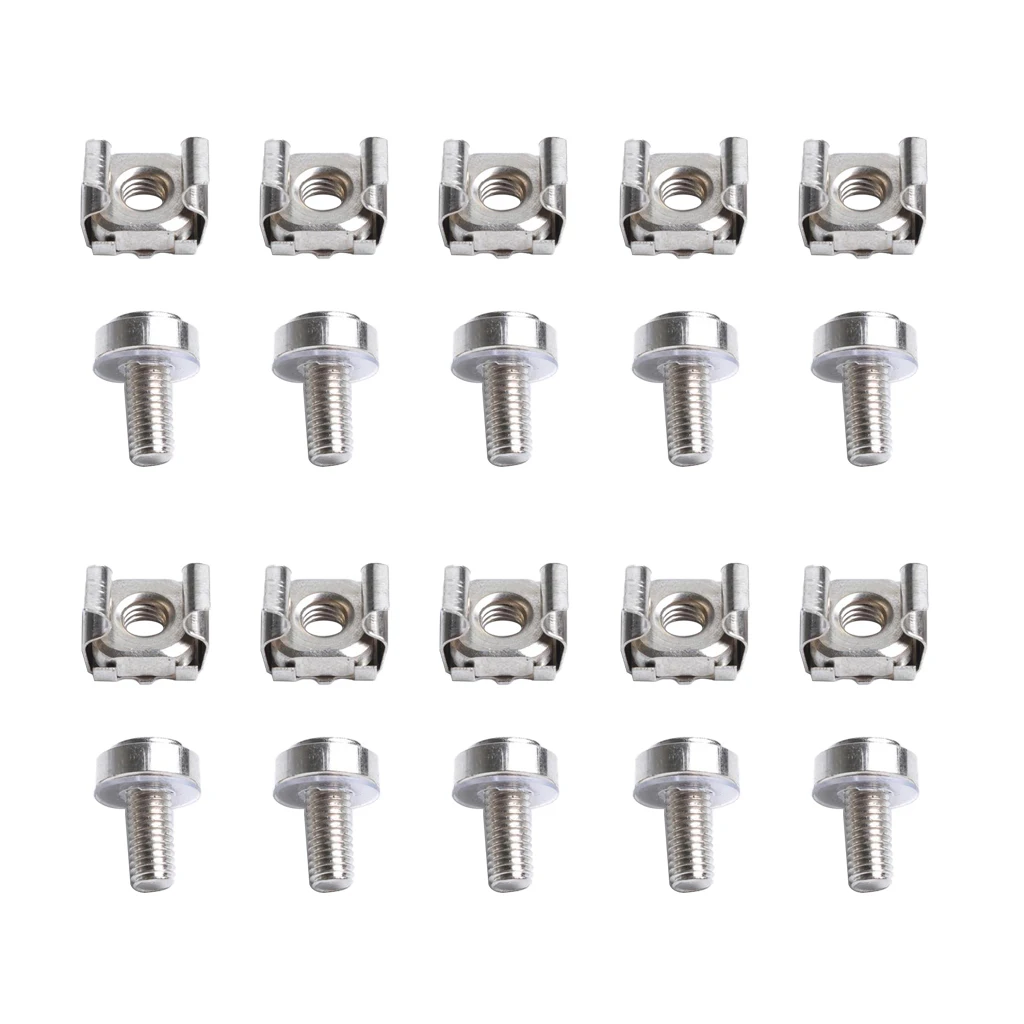 10 штук в упаковке M6*20 крепежные гайки и винты стойке с шайбами Квадратные