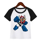 Детская летняя футболка с мультяшным принтом мазингера и японского комикса, детская модная одежда, футболка, Детская футболка с мультяшным принтом