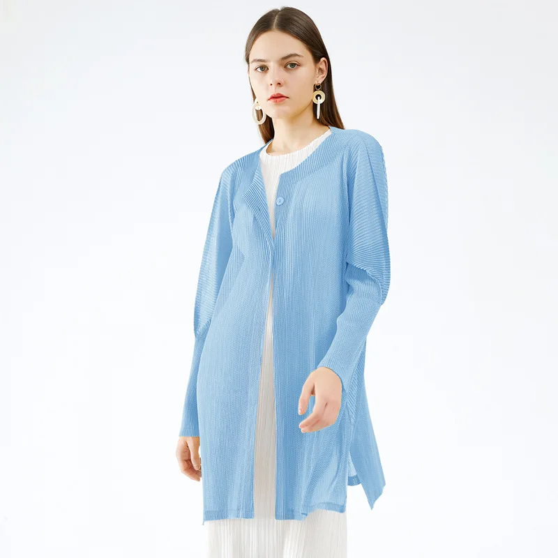 

Женский кардиган средней длины, однотонный сетчатый кардиган средней длины, Удобная стильная Солнцезащитная шаль, осень 2020