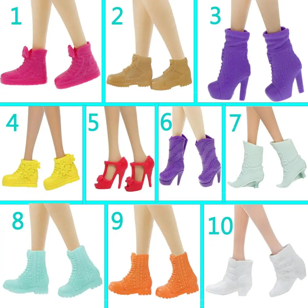 Обувь на высоком каблуке зимние ботинки летние сандалии для кукол спортивная