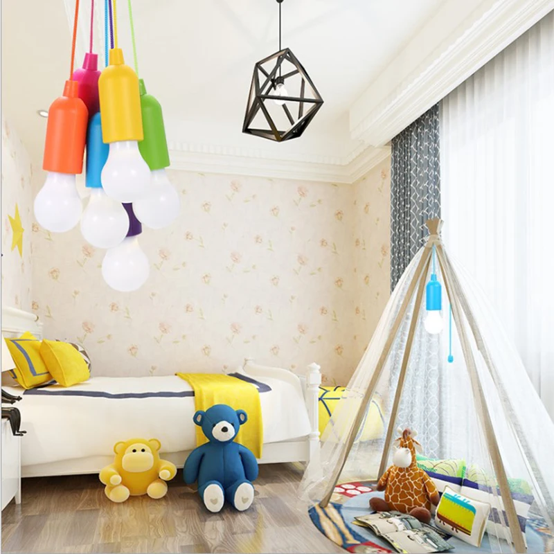 Светодиодный ные Подвесная лампа на батарейках цветные лампы шнуре светодиодный