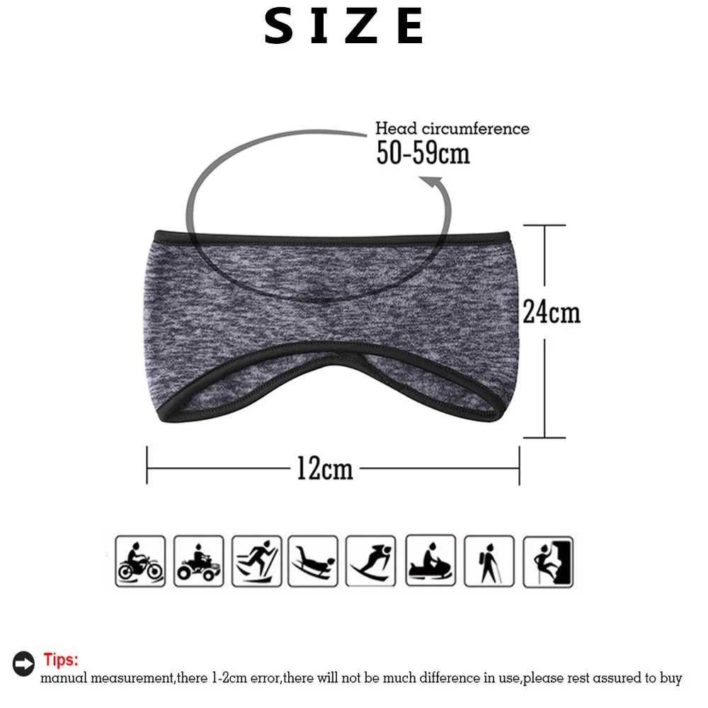 

1Pc Winter Sweatband Ear Warmer Women Girls Fleece Ear Cover Hair Bands running cycling, skiing Outdoor Sports yoga Headscarf
