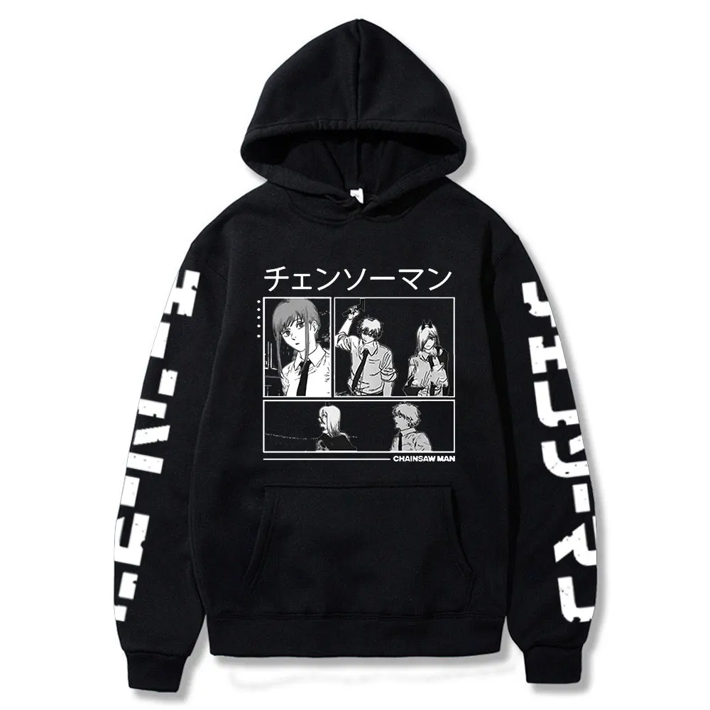 

Japan Anime Chainsaw Man Hoodie Casual Pullover Cute Manga Hoodies Men Women Comfortable Sweatshirt Men Woman Loose Hoody Tops
