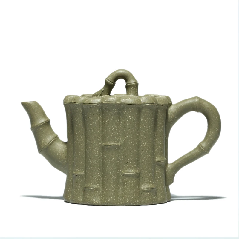 

clay teapot pure manual raw ore green mud a bundle of bamboo teapot famous Cao Zhigang teapot teapot Teapot Tea Set