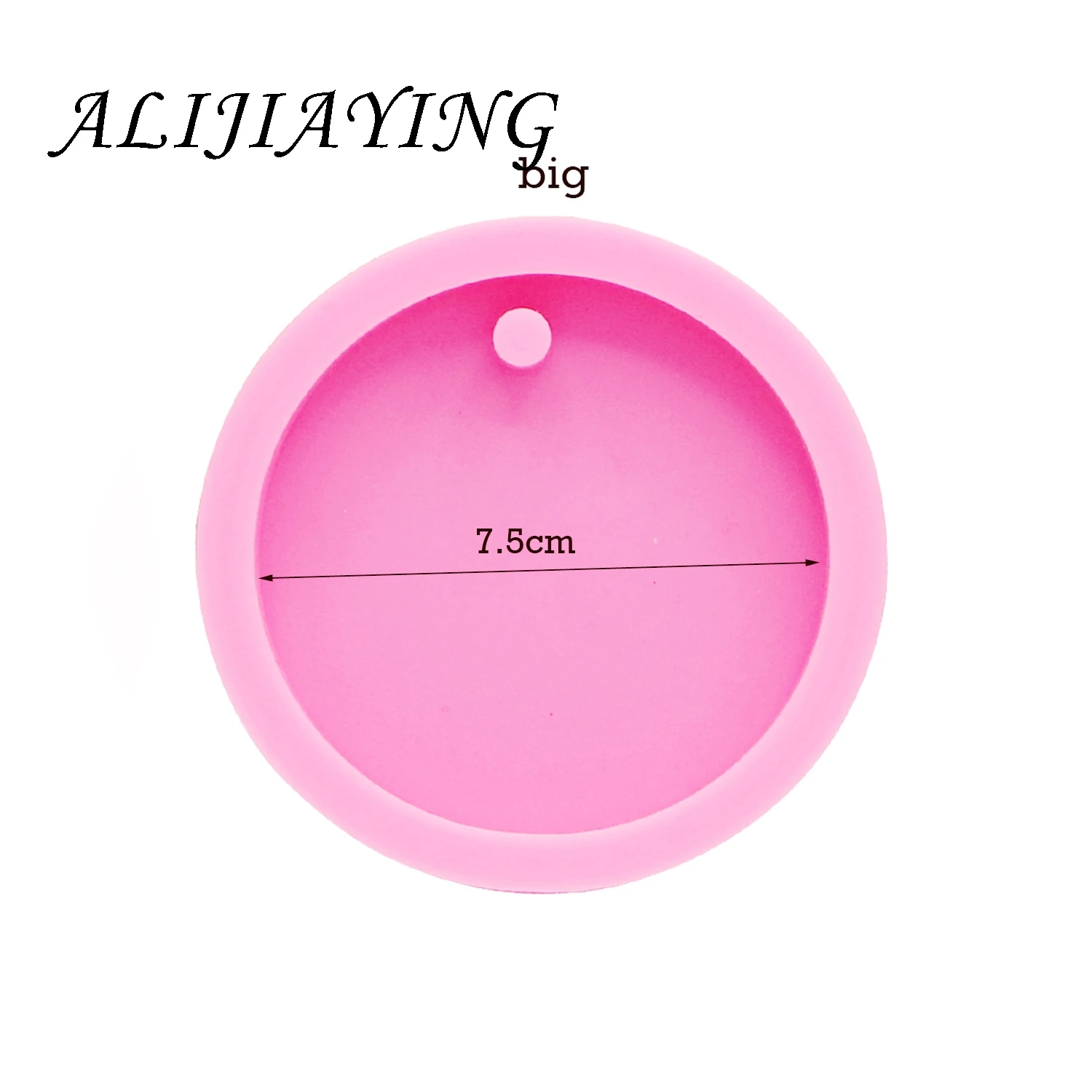 Pink 1pc Круглая круглая силиконовая форма для брелка полимер для поделок Сделай Сам эпоксидные украшения DY0079 - Цвет: Pink 1pc
