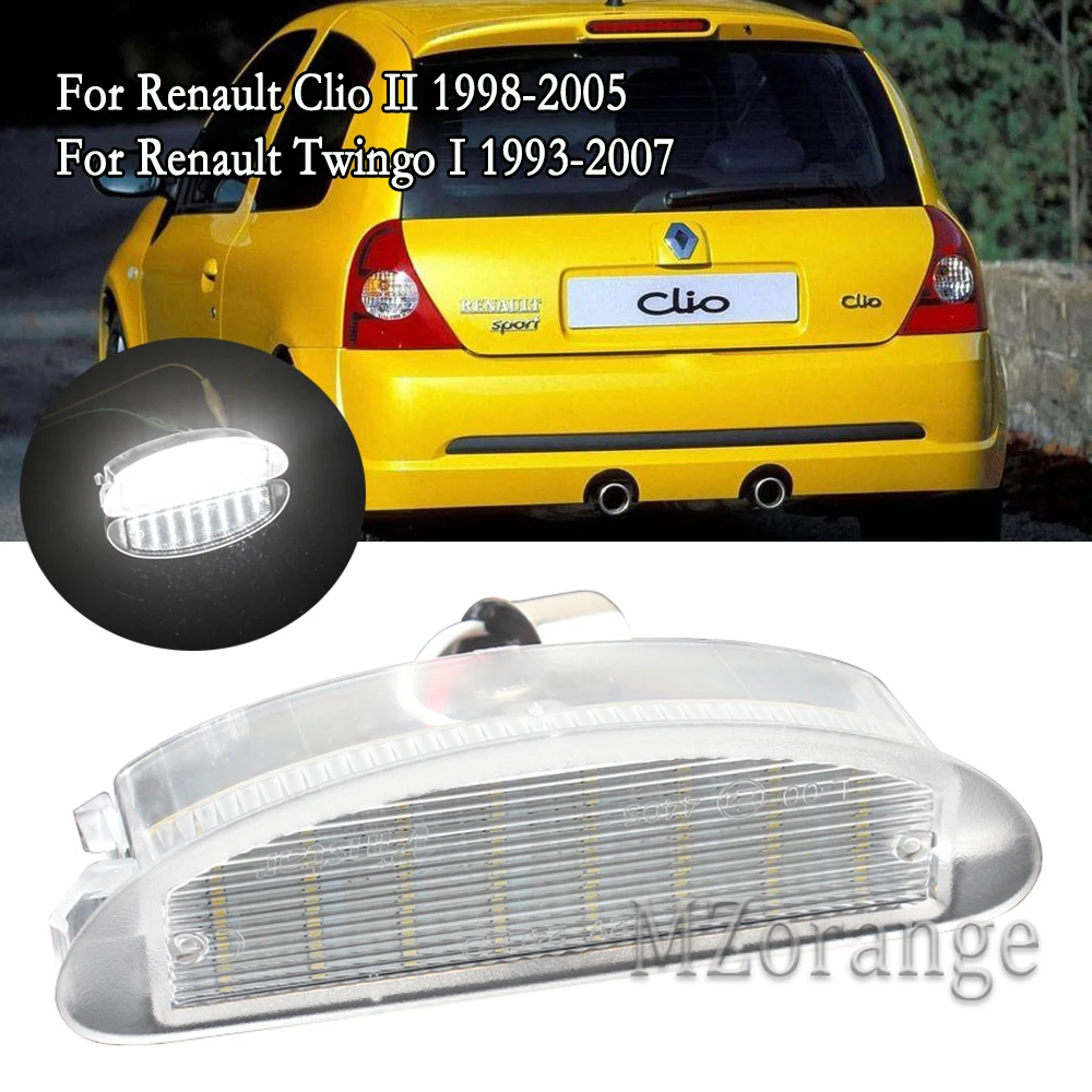 MZORANGE подсветильник номерного знака для Renault Clio Sport MK2 1998 2005 Volkswagen I (93 07) 12 Белый