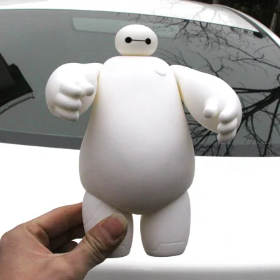 Большой Герой Baymax 6 отличное качество белые милые игрушки brinquedos ПВХ фигурки - Цвет: 19cm bag package