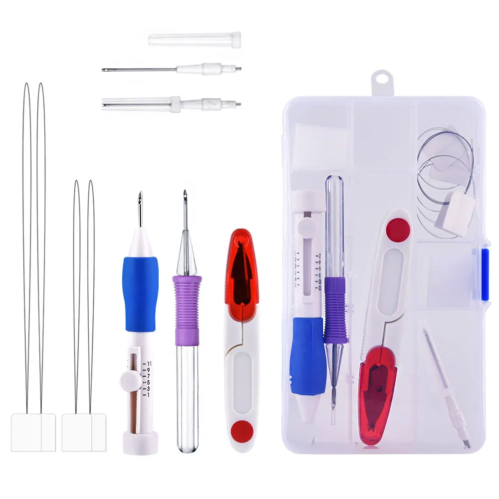 50 Цвета мотки ручка для вышивки набор игл нить шить Вязание комплект DIY Швейные