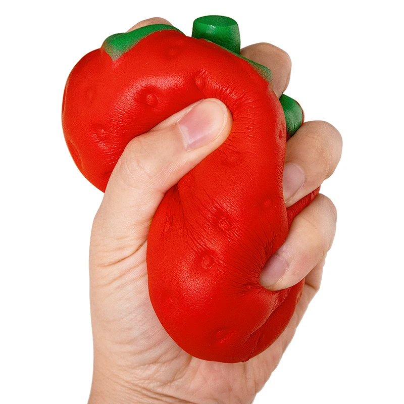 Jumbo Strawberry Fruit Cute Squishy Food Squishies Cream Scented Slow Rising Squeeze Toy Phone Strap Original Package |