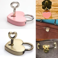 heart shape padlocks luggage suitcase padlock antique style mini with key lock for travel wedding jewelry box diary book suitcas