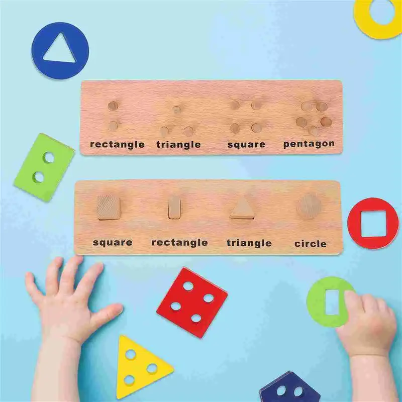 

2 набора детских обучающих пособий Montague для раннего развития геометрические фигуры блоки