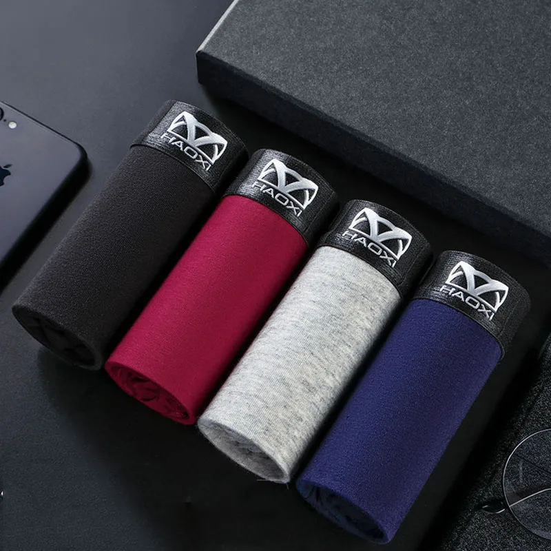 4pcs / Mens Underwear Shorts Boxer Shorts Mens Sexy Underwear High Quaity Men's Underwear Pure Cotton Breathabe Boxer Shorts