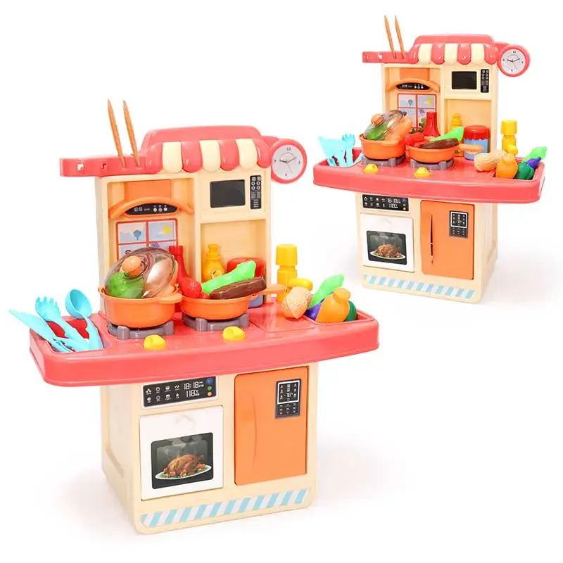 

23-26Pcs Kitchen Toy Miniature Mini Plastic Food Girl Kids Cutting Vegetables Fruits Cooking House Set Toy For Children Gift