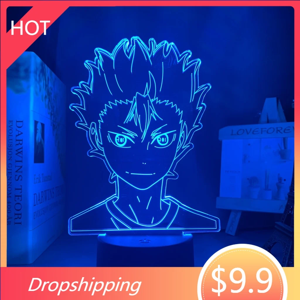 3d лампа аниме Haikyuu Nishinoya Yuu фигурка для детей декор детской спальни ночсветильник