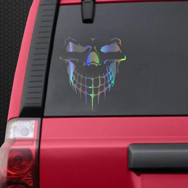 Car Stickers 15.9CM*17.7CM 3D Skull Sticker Motorcycles Decoration Reflective Custom | Автомобили и мотоциклы